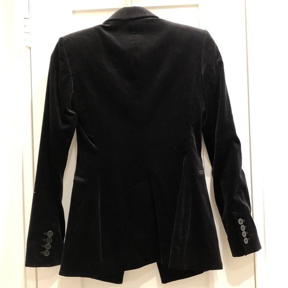THEORY Single Breasted Velvet Blazer - 00 - Picture 7 of 9